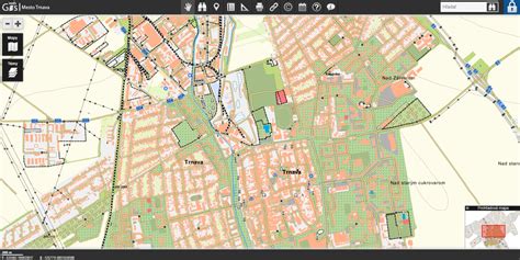 Mapa Trnavy s vyznačenými novými cestnými komunikáciami a križovatkami