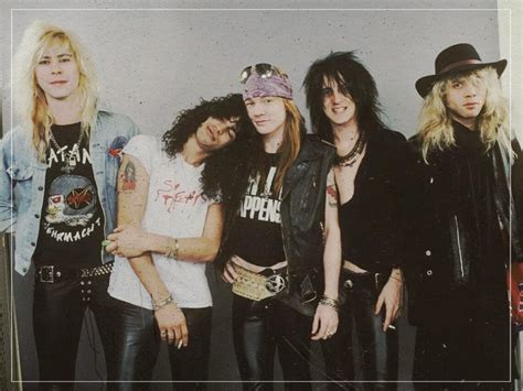diagram evolúcie zostavy kapely Guns N' Roses v čase