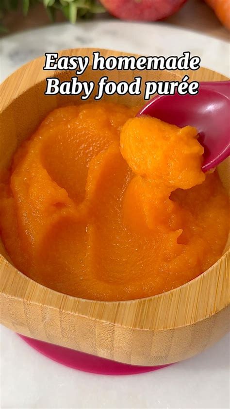 Baby eating homemade purée