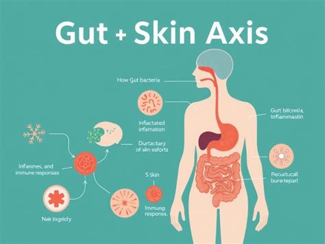 Infographic on gut-skin axis