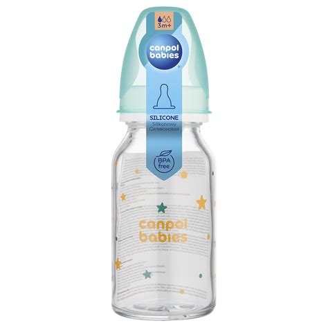 Canpol babies glass feeding bottle 120ml features