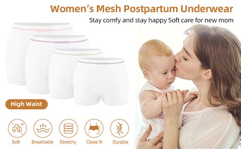 Diagram illustrating disposable vs. reusable postpartum panties