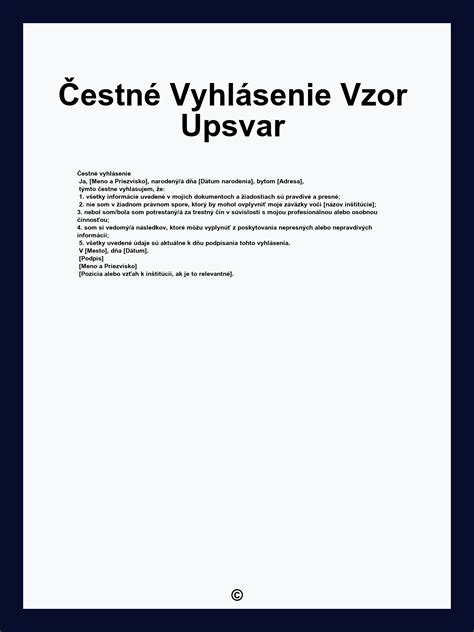 Ikona pre čestné vyhlásenie