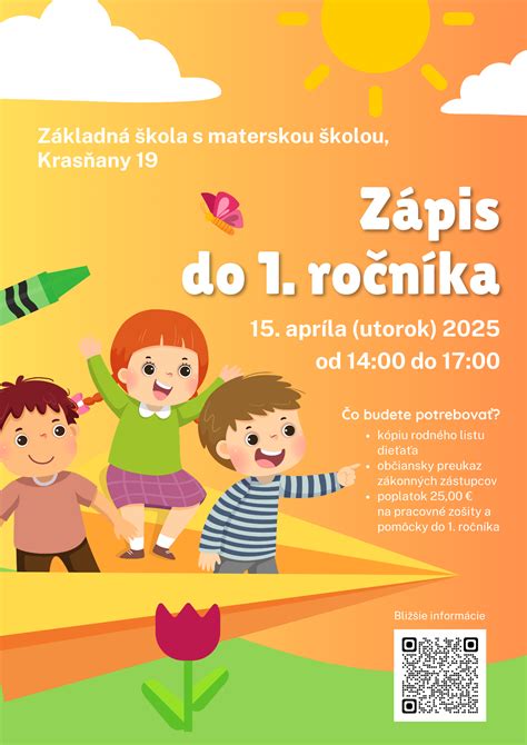 Kalendár s dátumami zápisu do základnej školy