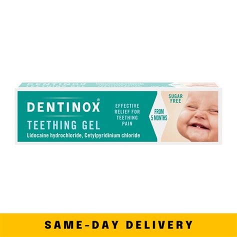 Infographic on common teething gel ingredients and their functions