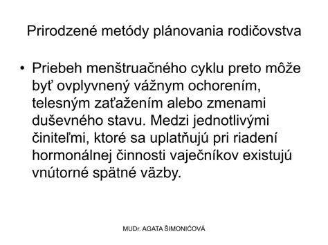 Prirodzené metódy plánovania rodičovstva - sledovanie menštruačného cyklu