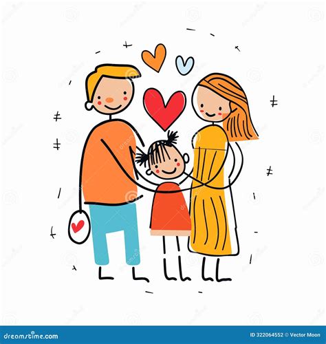 Child drawing with parents