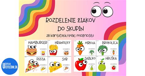 Rozdelenie potravinových skupín pre deti