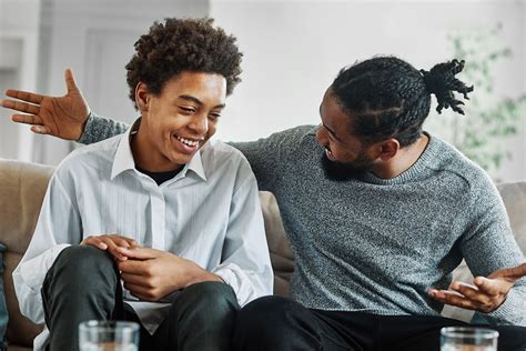 Parents calmly discussing with child about bad words