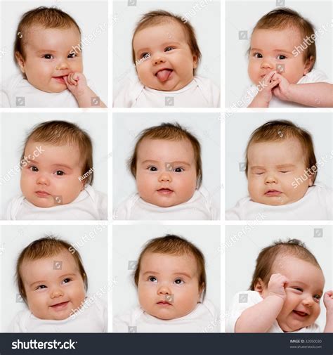 Newborn straining facial expression