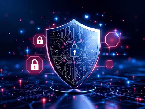 Graphic: Cybersecurity shield protecting data
