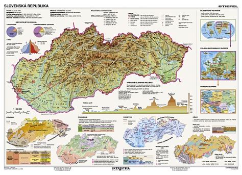 Mapa znázorňujúca geografickú polohu Slovenska v rámci strednej Európy