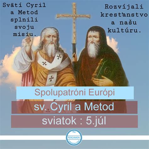 Svätí Cyril a Metod so slovanskou abecedou