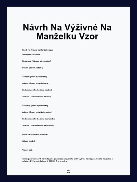 Princípy NČZD na manželku