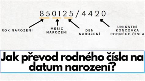 Príklady dekódovania dátumu narodenia a pohlavia z RČ