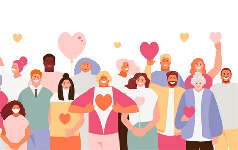 Ilustrácia rôznych ľudí, ktorí si navzájom prejavujú rešpekt a empatiu