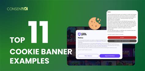 Screenshot of a typical cookie consent banner on a website