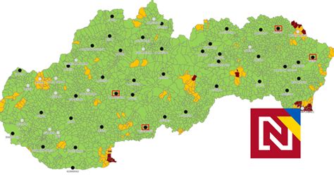 Mapa dostupnosti detských jaslí na Slovensku