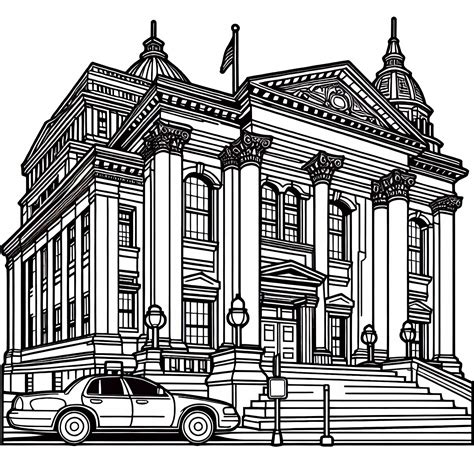 ilustrácia súdnej budovy