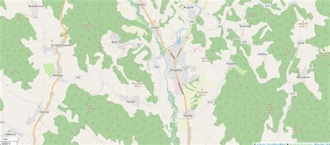 Mapa mesta Stropkov s vyznačenou polohou materskej školy