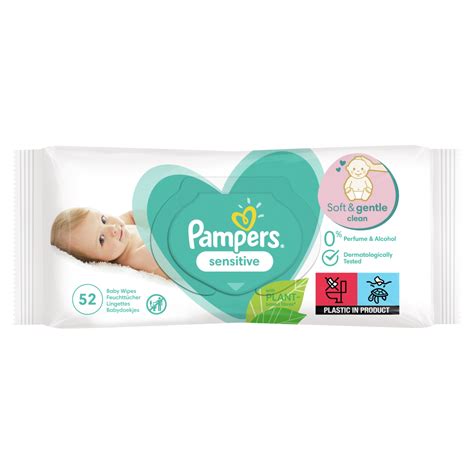 Pampers Sensitive Wet Wipes packaging