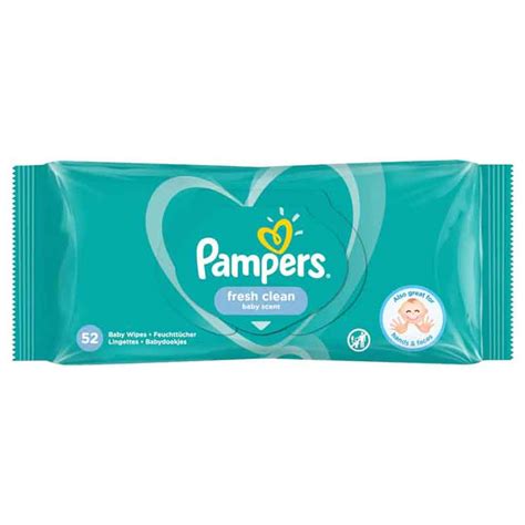 Pampers Fresh Clean Wet Wipes packaging