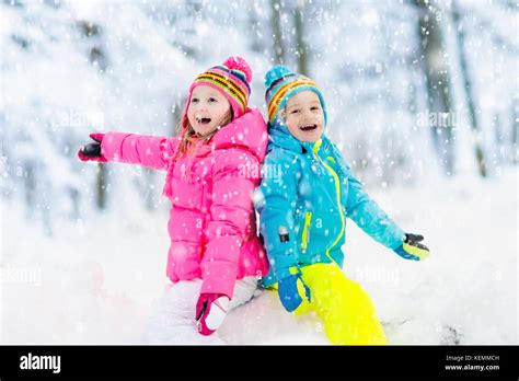 Children playing in snow