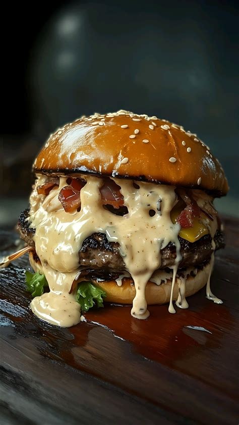 Estetická fotografia gourmet hamburgeru na Instagrame