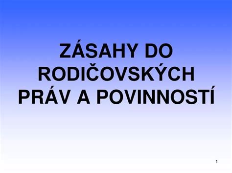 Základné princípy ochrany rodičovských práv