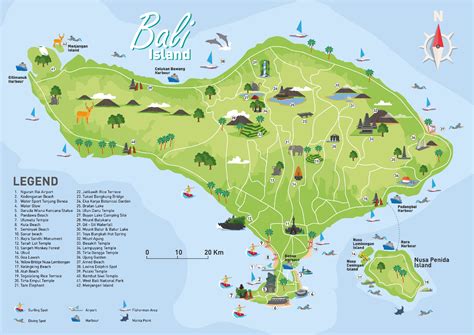 Mapa ostrova Bali