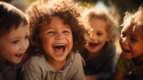 Playing children laughing