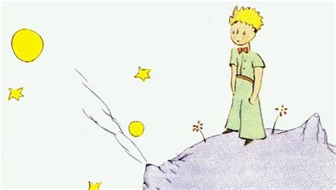 ilustrácia Malého princa na malej planéte s ružou a líškou