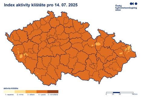Mapa rozšírenia kliešťovej encefalitídy