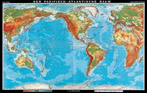 historická mapa atlantického oceánu s trasami prúdov