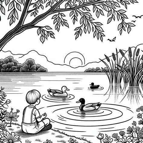 dievčatko pri jazierku