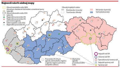 Mapa SR: Súdy príslušné pre rodinnoprávne spory