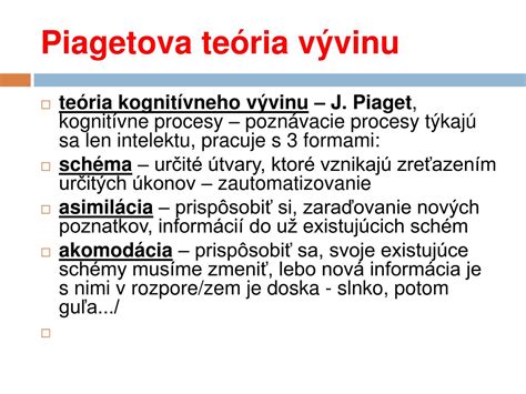 Diagram štyroch štádií Piagetovho kognitívneho vývinu