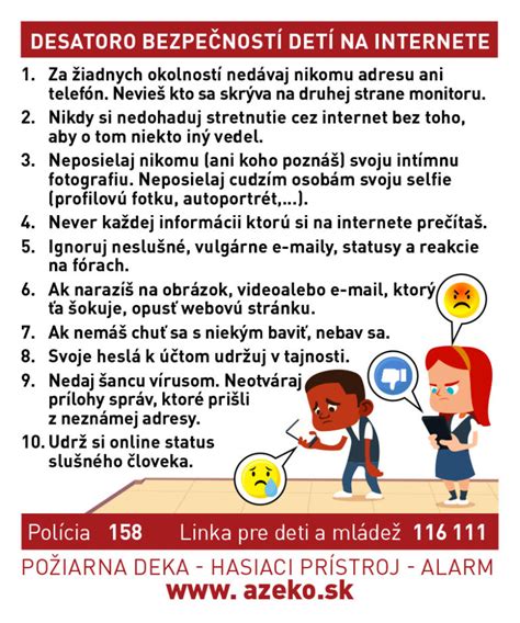 ilustračná schéma bezpečnosti detí na internete