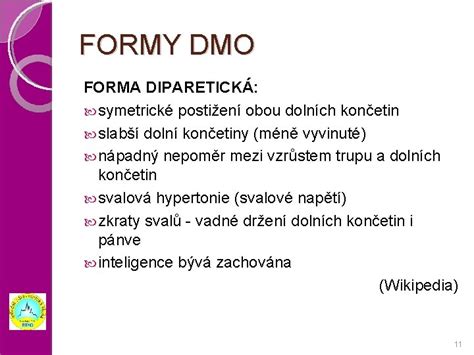 Typy DMO - spastická, dyskinetická, ataktická