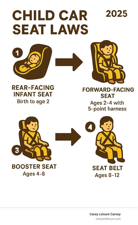 Timeline infographic of Slovak child car seat legislation changes