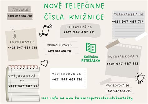 Telefónne čísla NTIC a tiesňových liniek