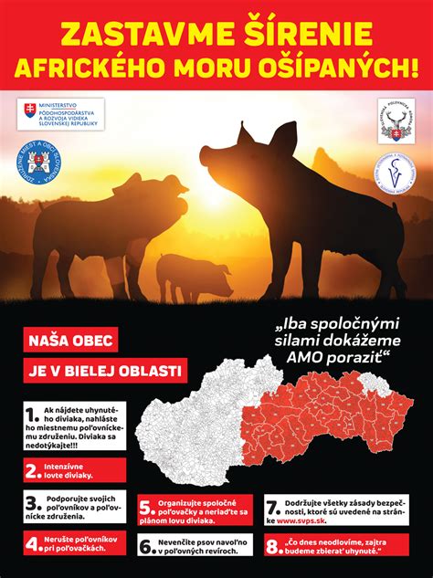 Znak upozorňujúci na africký mor ošípaných a informácie pre verejnosť