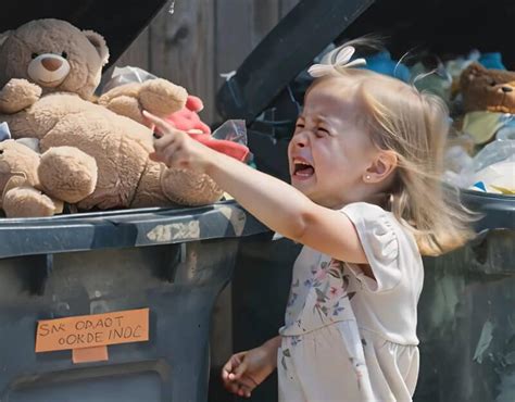 Symbolický obraz dieťaťa v odpadkovom koši