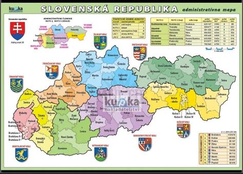 mapa Slovenska s vyznačenými oblasťami nehôd
