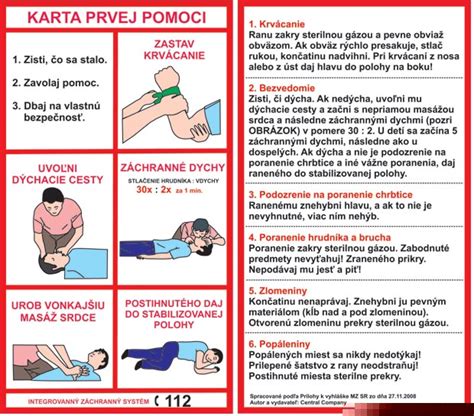 Tabuľka prvej pomoci pri bežných otravách detí