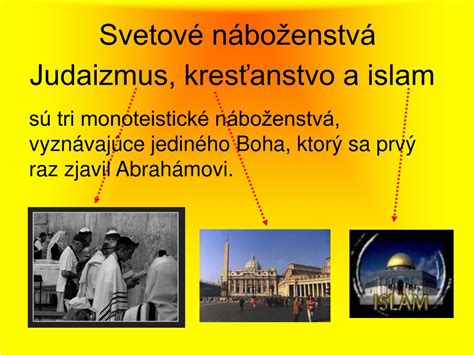 Svetové náboženstvá a ich rozloženie