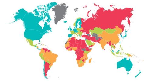 Mapa: Dostupnosť a legálnosť interrupcií vo svete