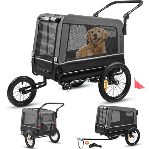 Kočík pre psov s pripojením na bicykel