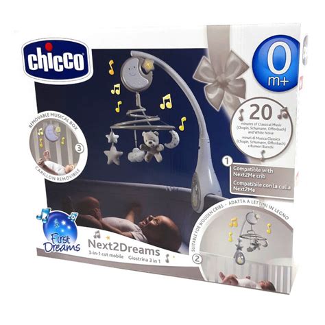 Chicco kolotoč na postieľku s plyšovými zvieratkami a projekciou