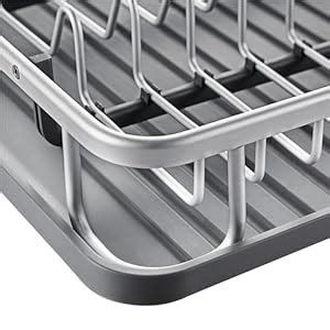 Detail shot of the removable drip tray and easy-to-clean design of the drying rack